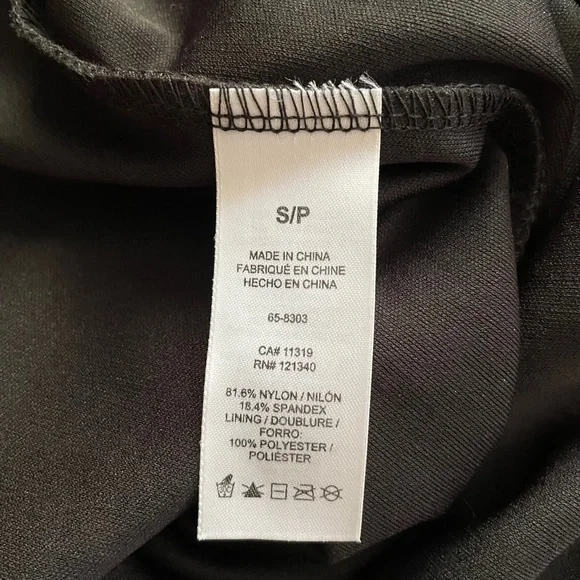 Dynamite Black Eyelet Lace Inset Mesh Bodycon Dress Sz S - Picture 8 of 8